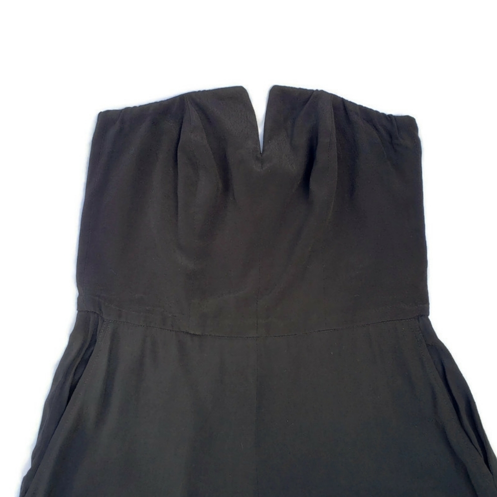 Myne Silk Strapless Jumpsuit Black size 4
